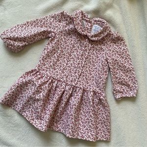 Red and White Floral Dress